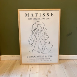 Matisse i træramme Plakater