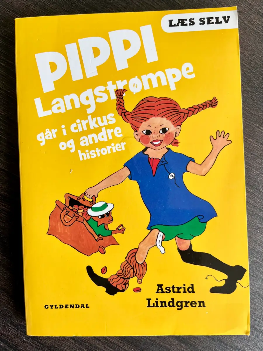 Pippi Langstrømpe går i Cirkus Læs selv Gyldendal læs selv let bog