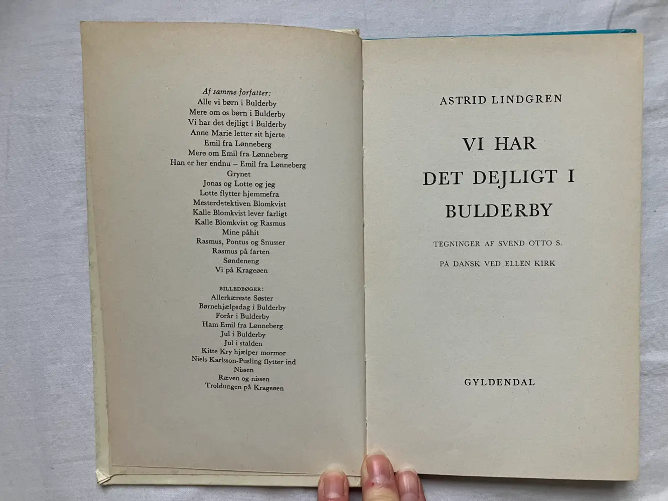 Vi har det dejligt i Bulderby Astrid lindgren bog