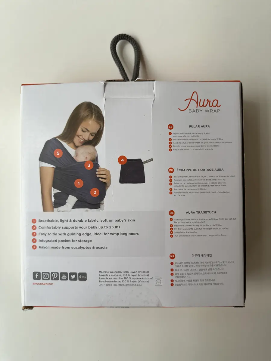 Ergobaby Aura baby wrap/strækvikle