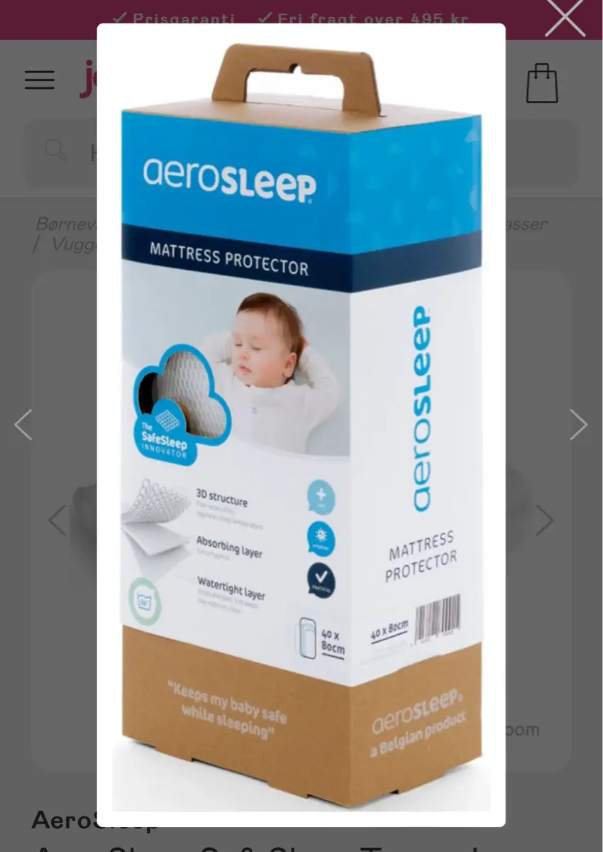 AeroSleep Madras beskyttelse juniorseng