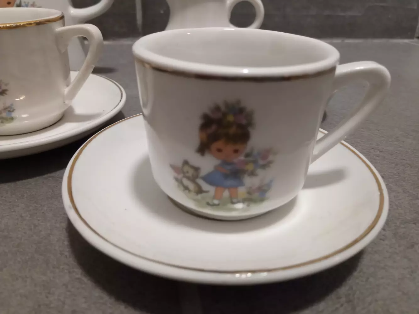 Ukendt Retro te-porcelæns-sæt