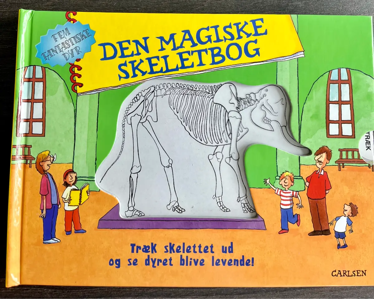 Den magiske skeletbog Lær om dyr læs høj Træk i flappen Se dyret læs hø