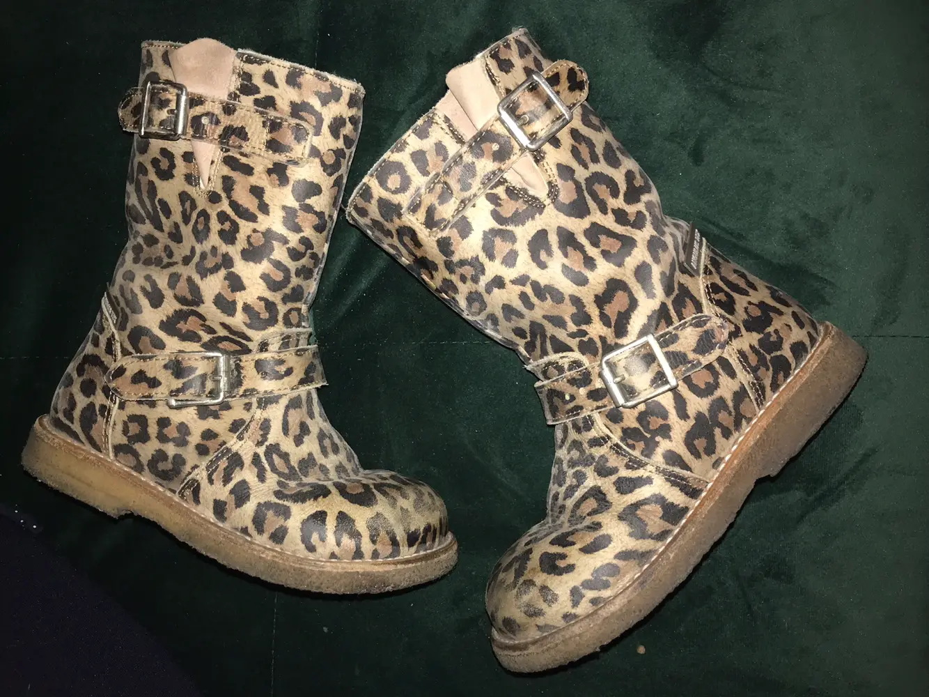 25 Angulus vinterstøvler leopard beige brun støvler