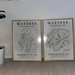 Matisse i træramme Plakater