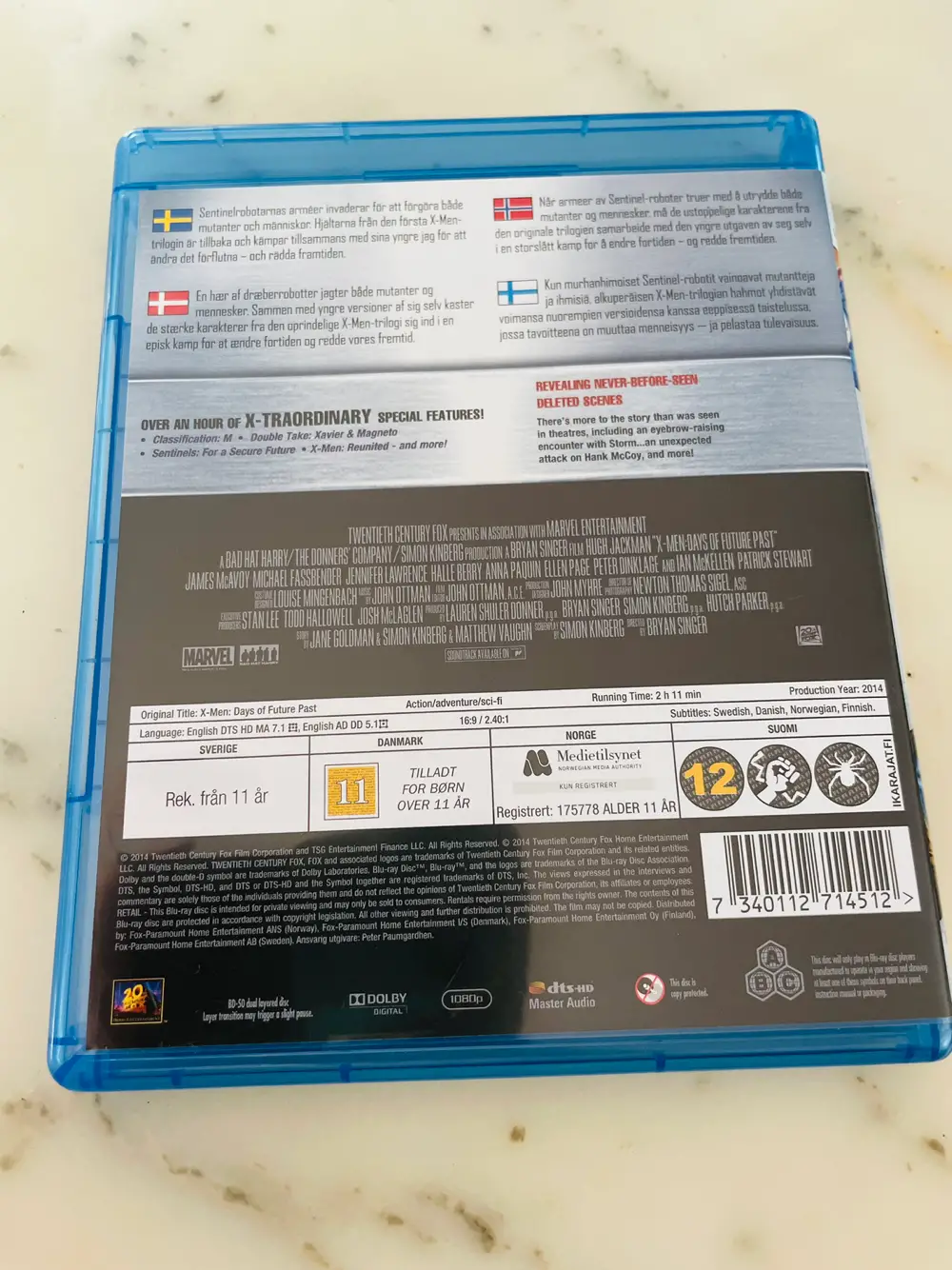 X-MEN Days of future past Dvd film