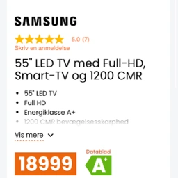 Samsung Fladskærms tv 55”