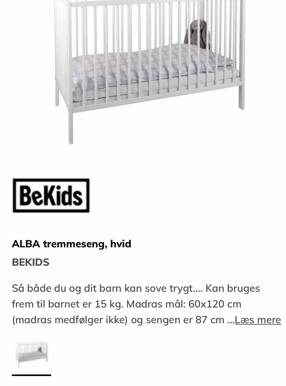 BeKids Tremmeseng+Helsemadras