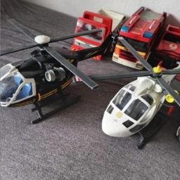 Playmobil Brandbil politibil helikopte