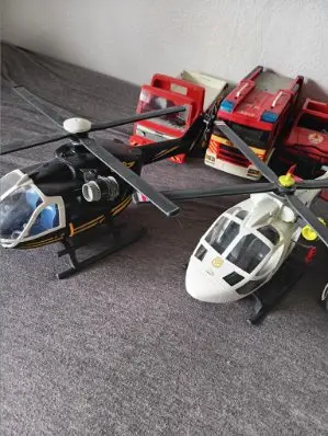 Playmobil Brandbil politibil helikopte