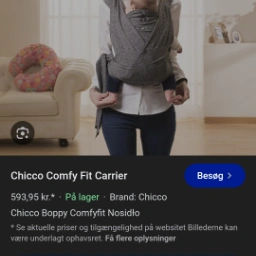 Chicco Comfy fit Carrier/ bæresele