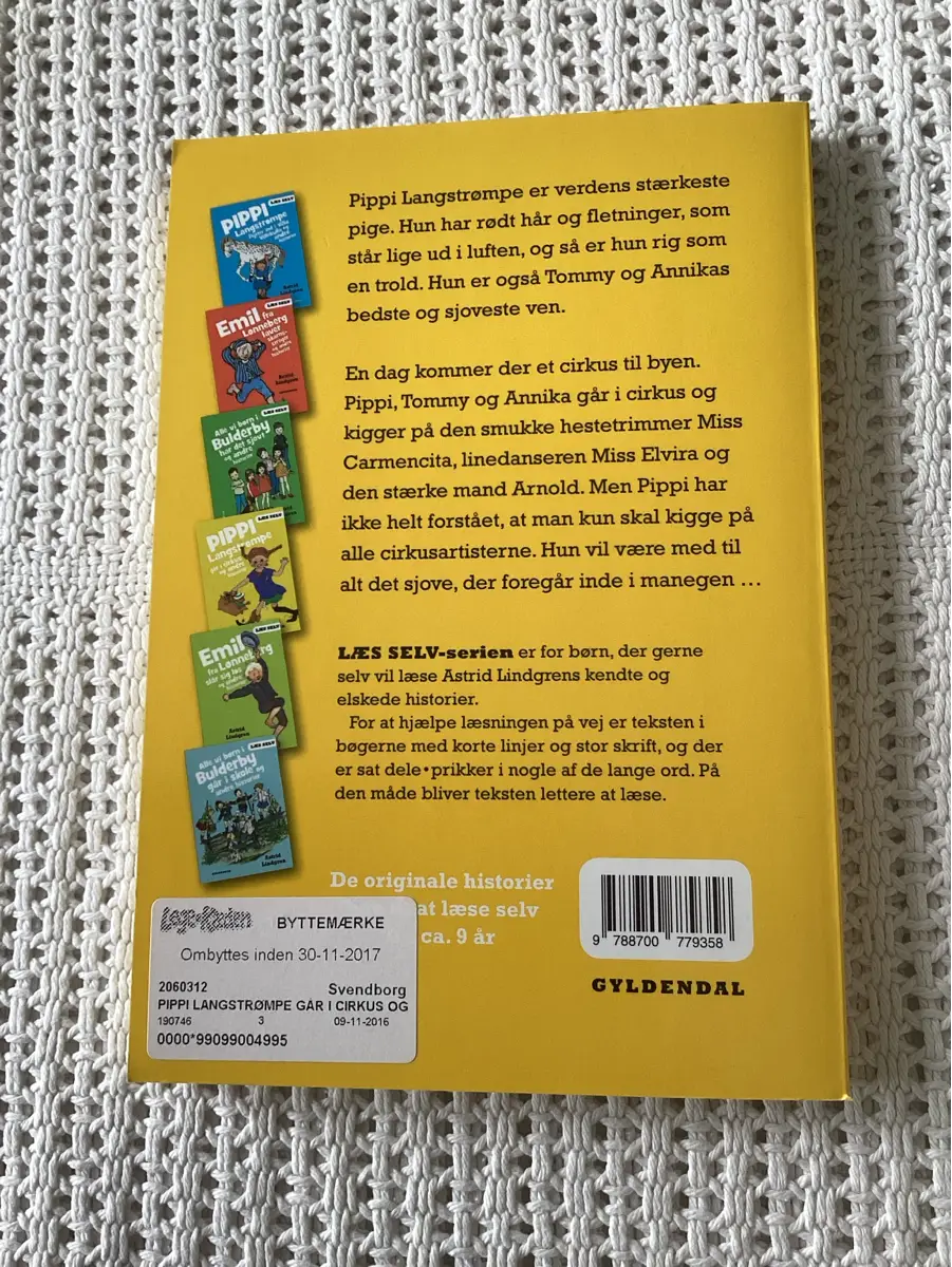 Pippi Langstrømpe går i cirkus og … bog