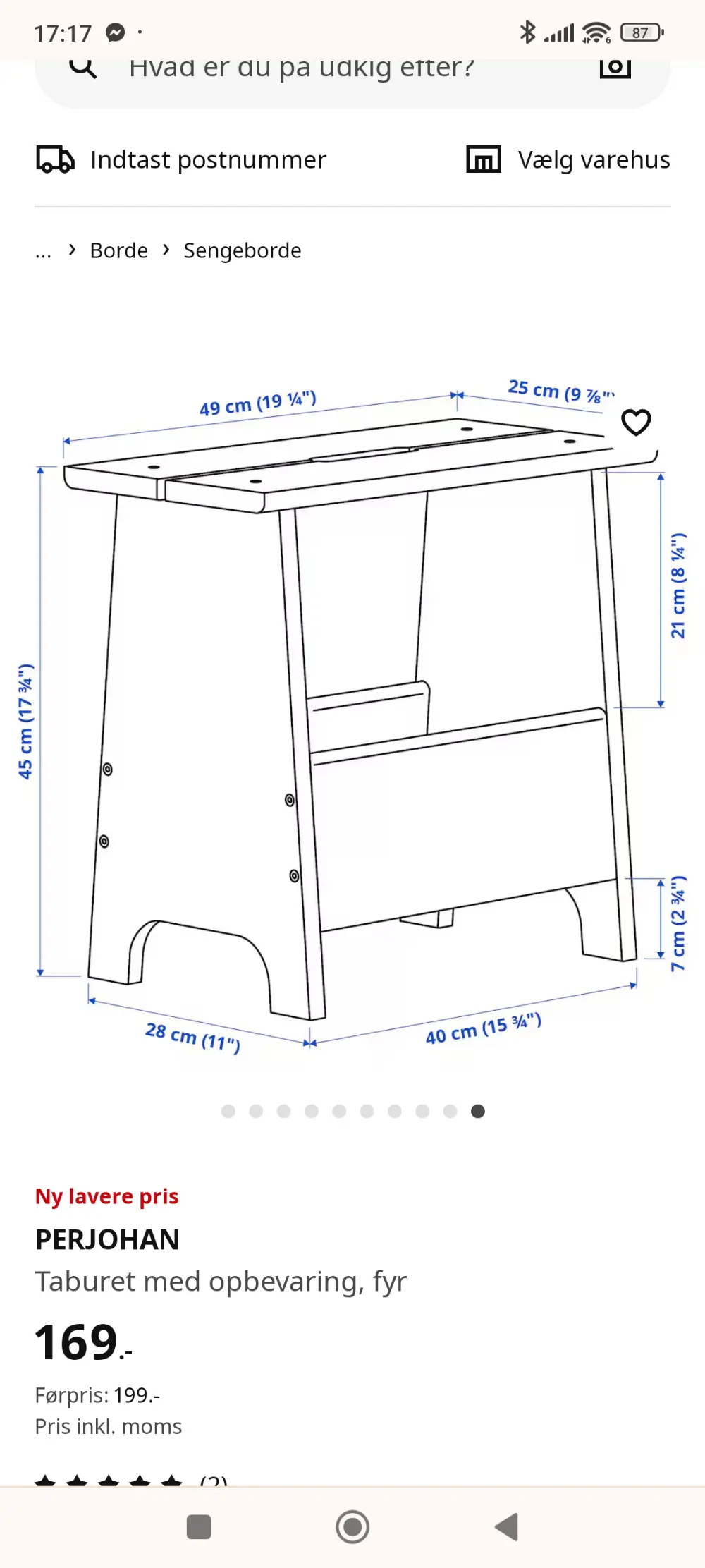 Ikea Perjohan Taburet