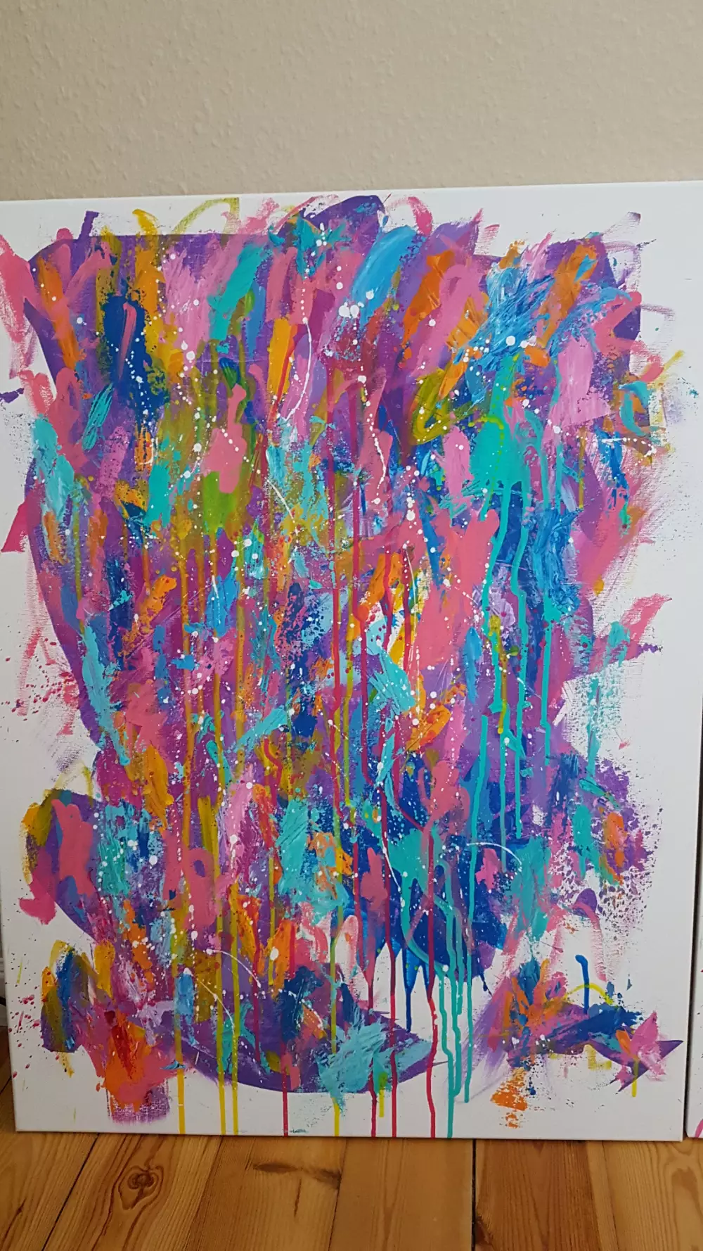 Unikt farverig abstrakt maleri