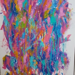 Unikt farverig abstrakt maleri