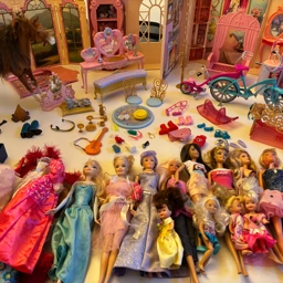 Barbie Slot dukker møbler hest etc