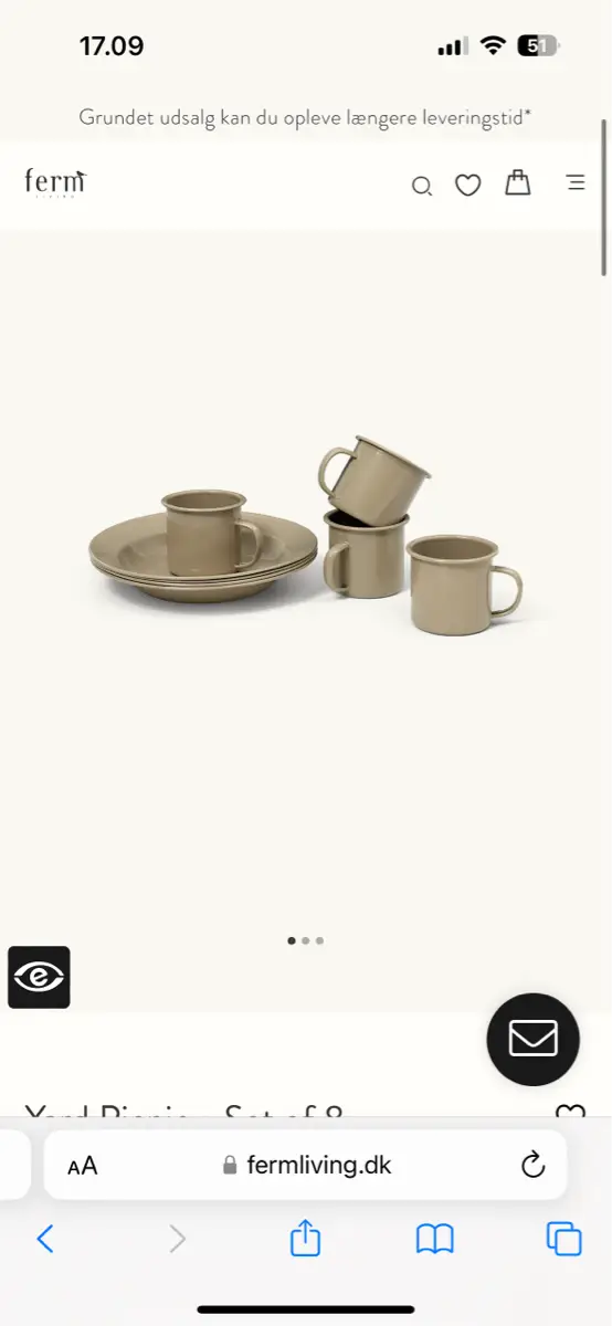 ferm LIVING Yard picnic kopper tallerkner