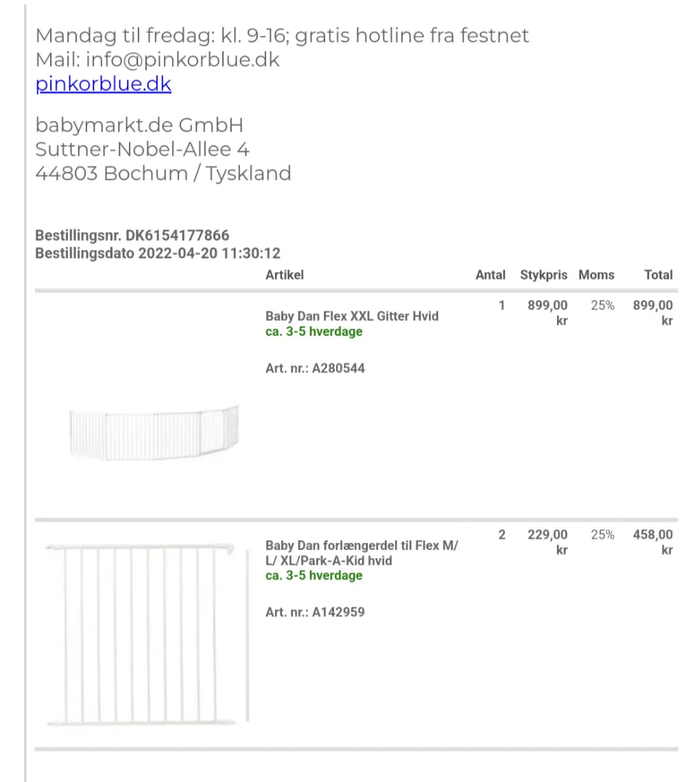 BabyDan Flex xxl sikkerhedsgitter + fo