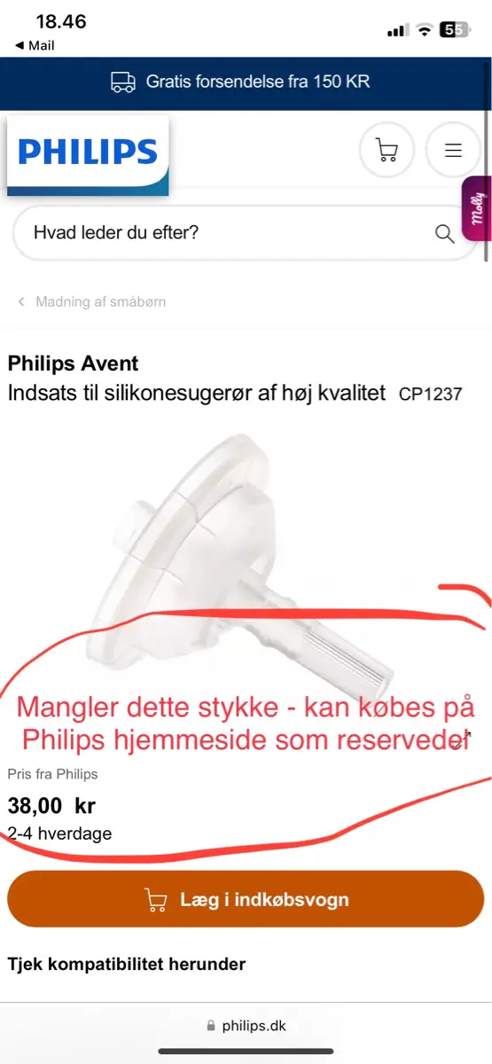 Philips AVENT Drikkedunke