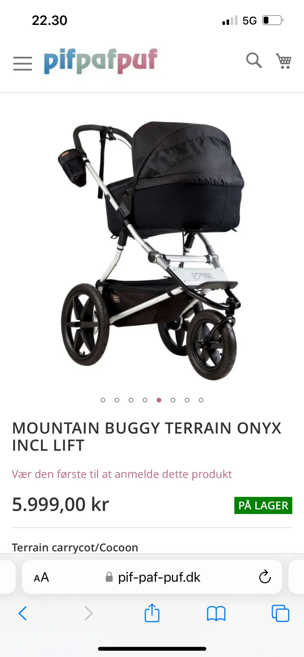 Mountain Buggy Carrycot facetoface kørepose