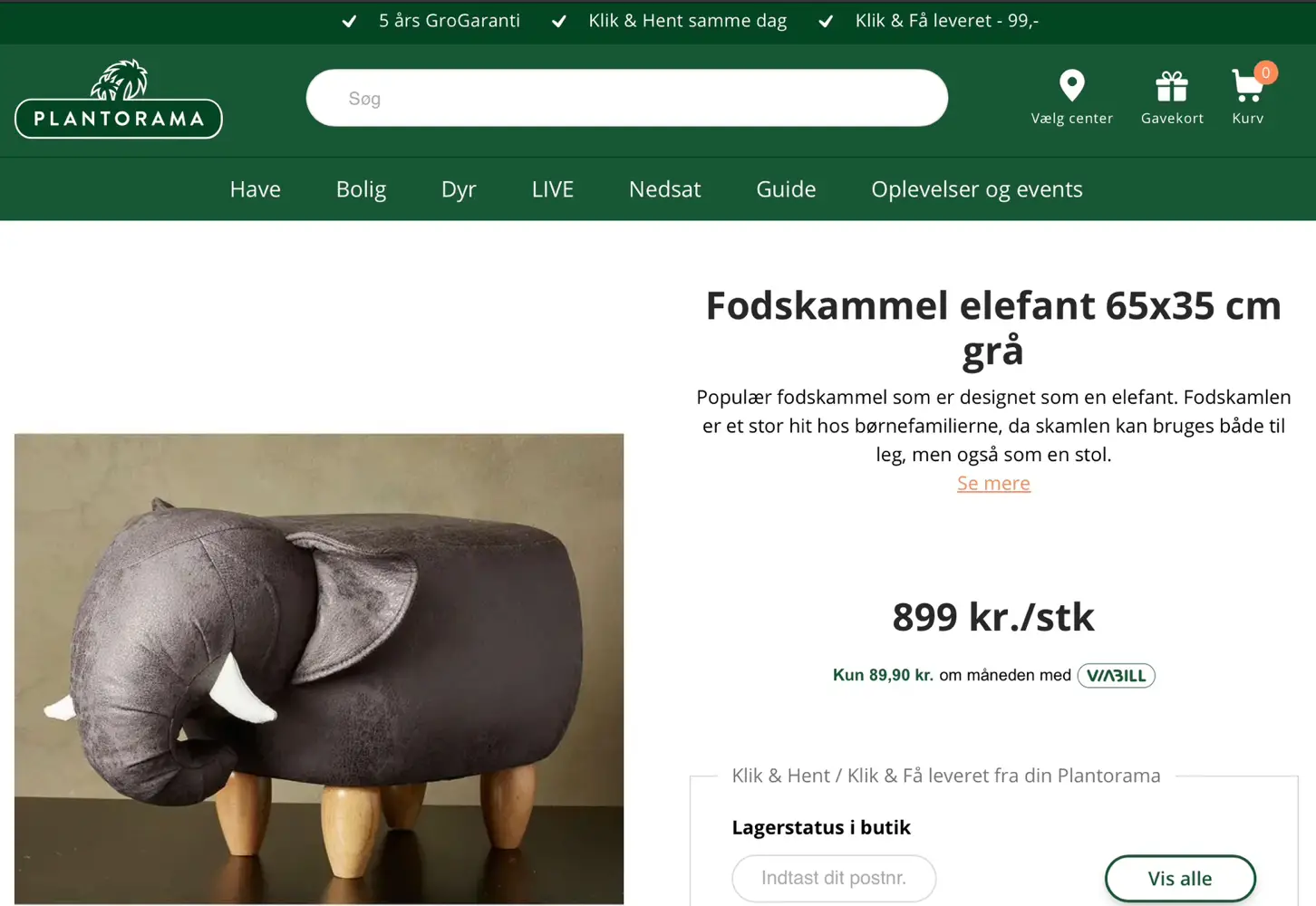 Plantorama Elefant fodskammel