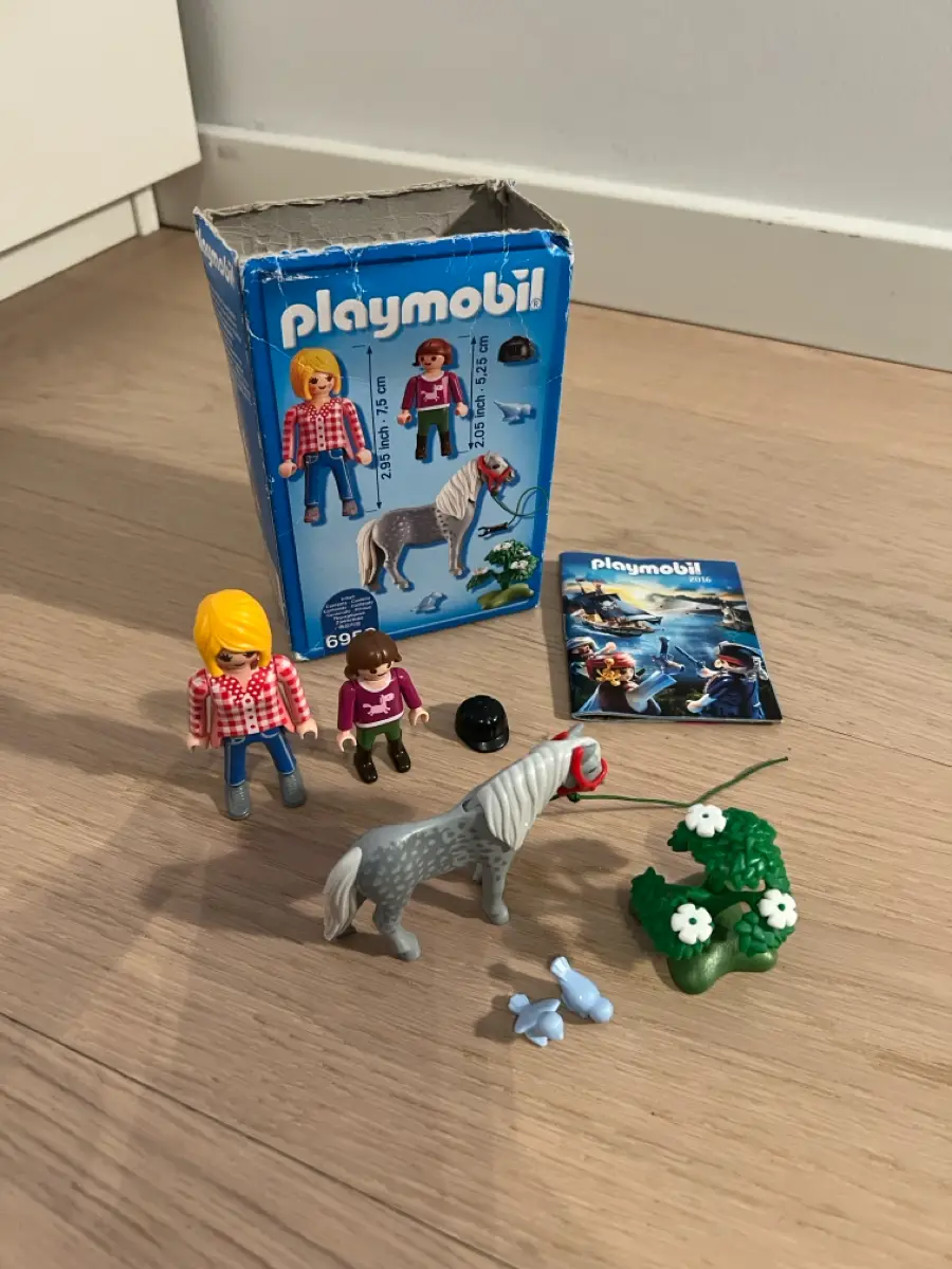 Playmobil hest+mor og barn