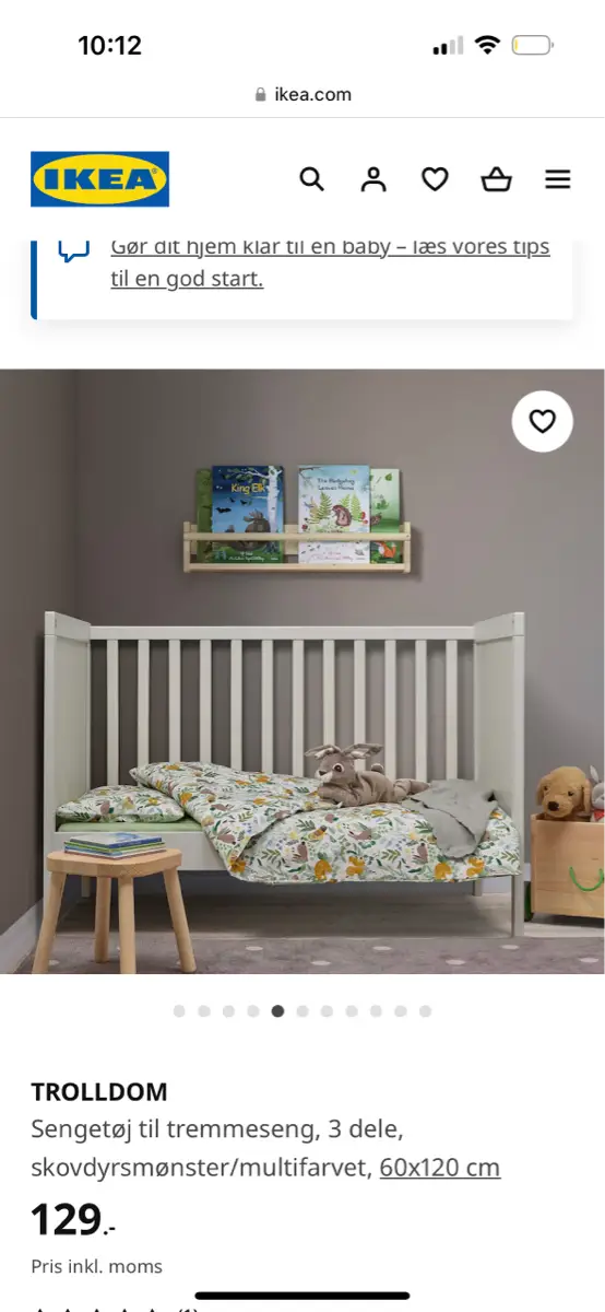 IKEA cute sengetøj 3 dele