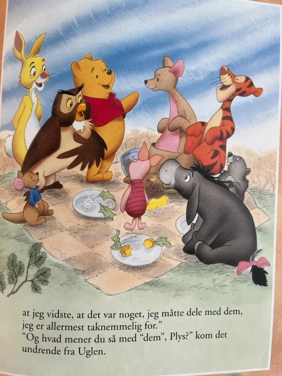 Disney Peter Plys Venskabsfesten bog Billedbog læs højt bog