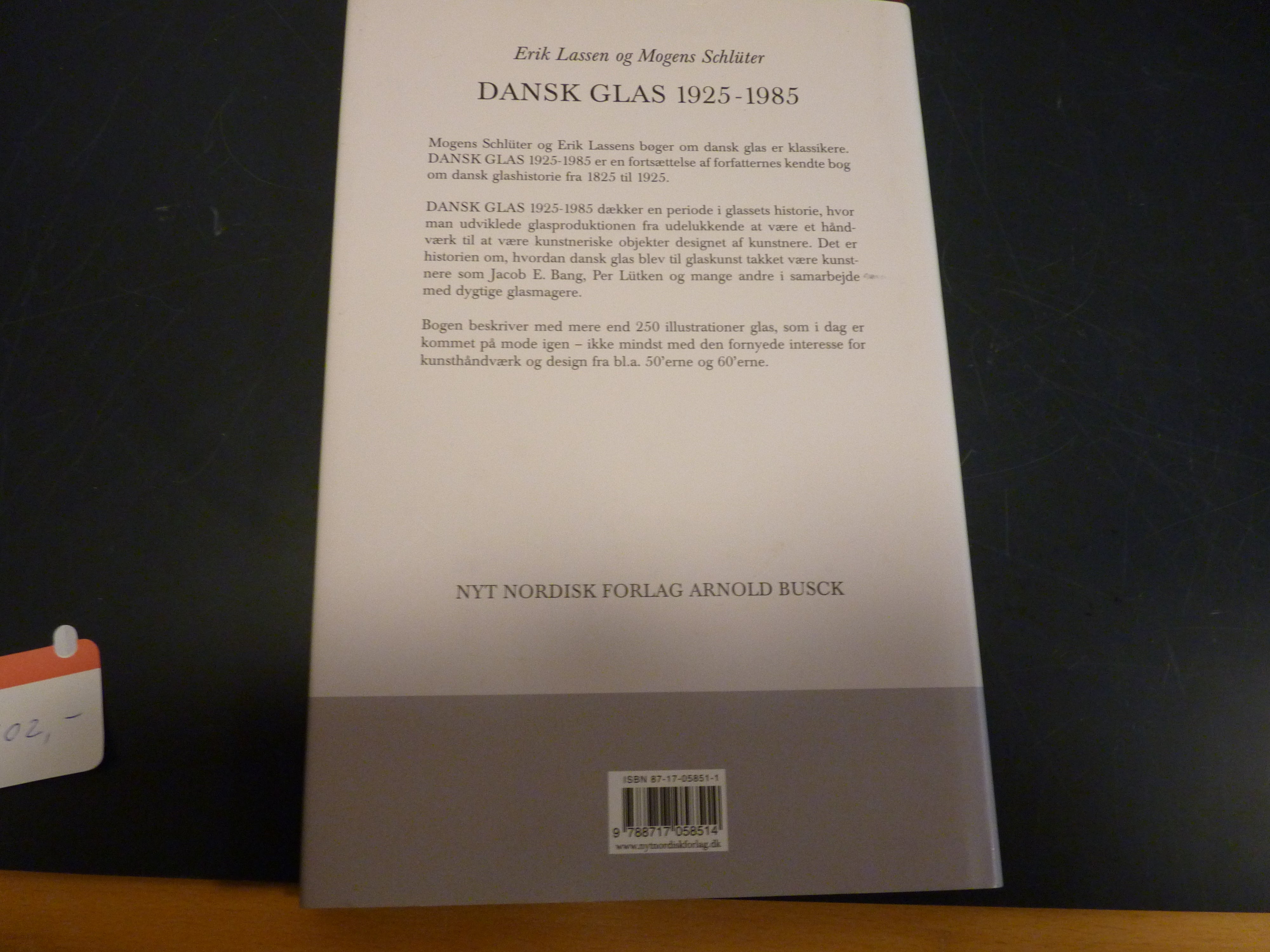 DANSK GLAS 1925-1985 af Erik Lassen og Mogens Schlutter