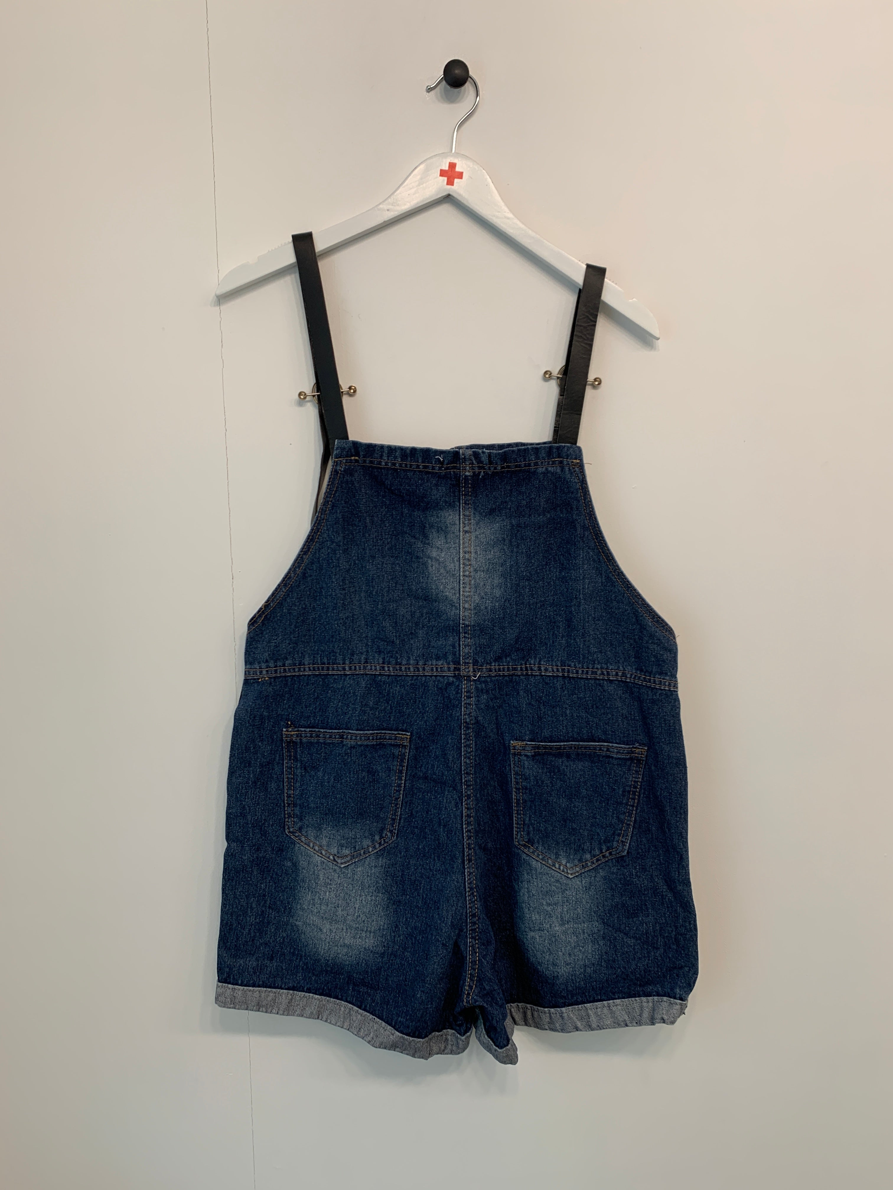 Szachownica Denim Overalls Shorts