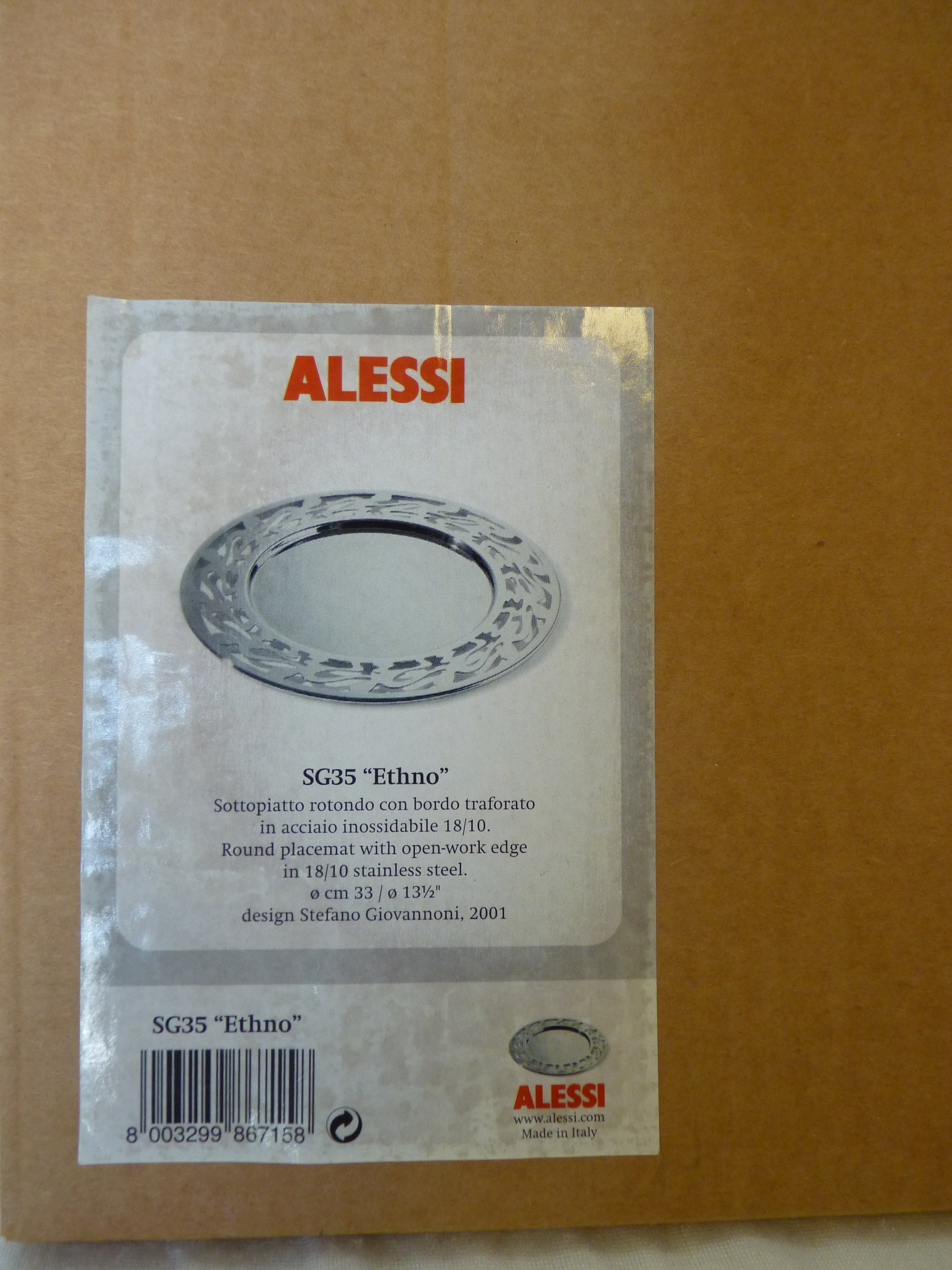 Alessi fad  i stål - diameter 33 cm