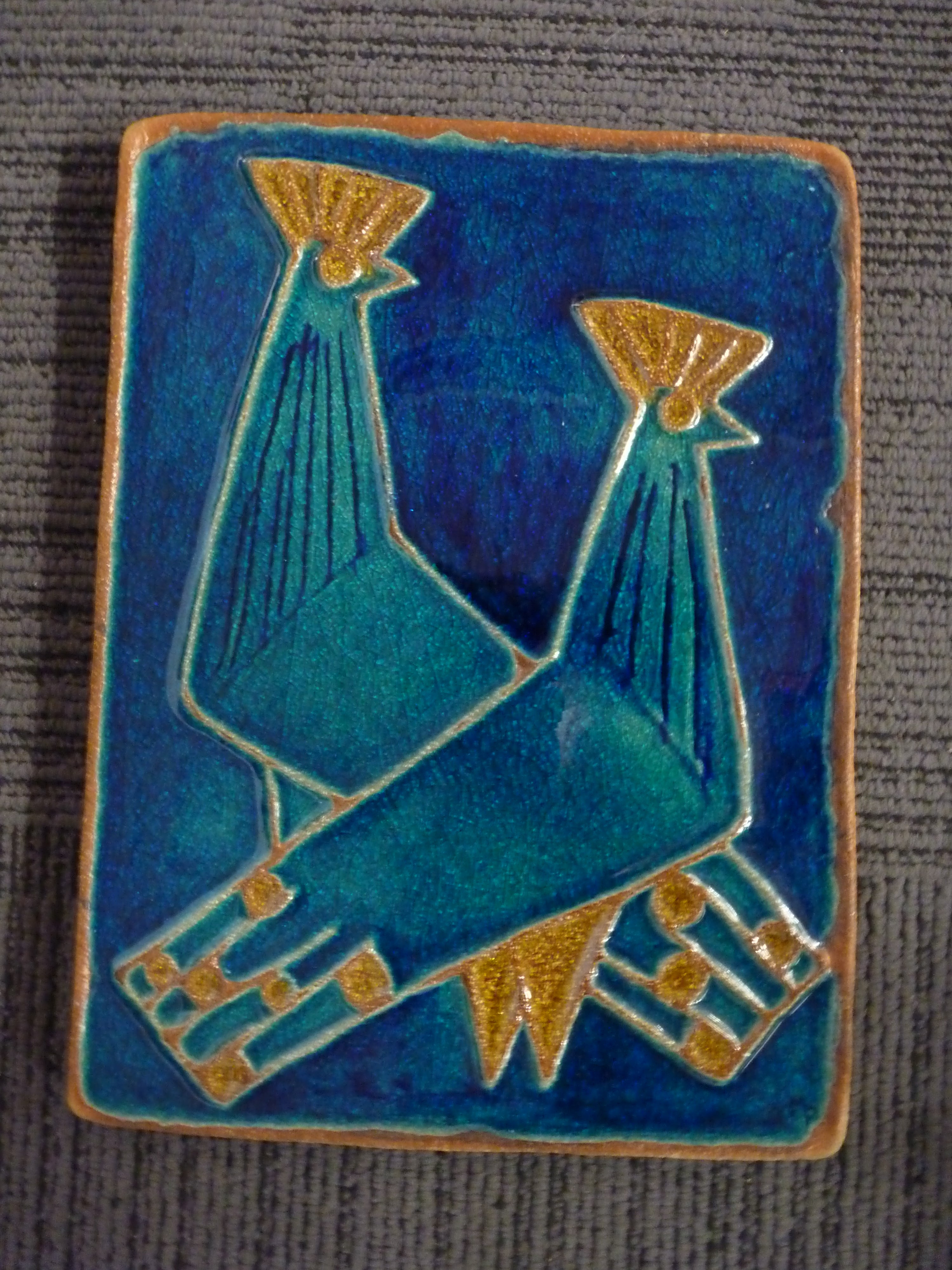 Søholm - keramik relief med fugle