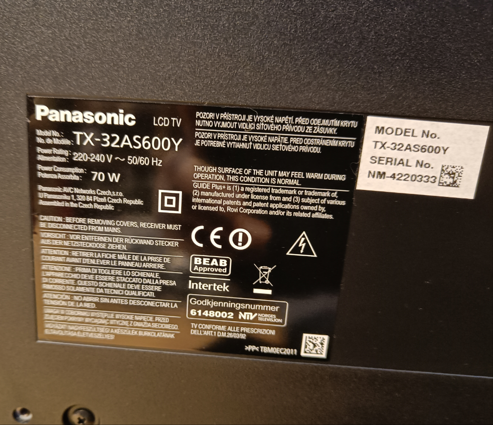 Panasonic 32 tommer smart TV