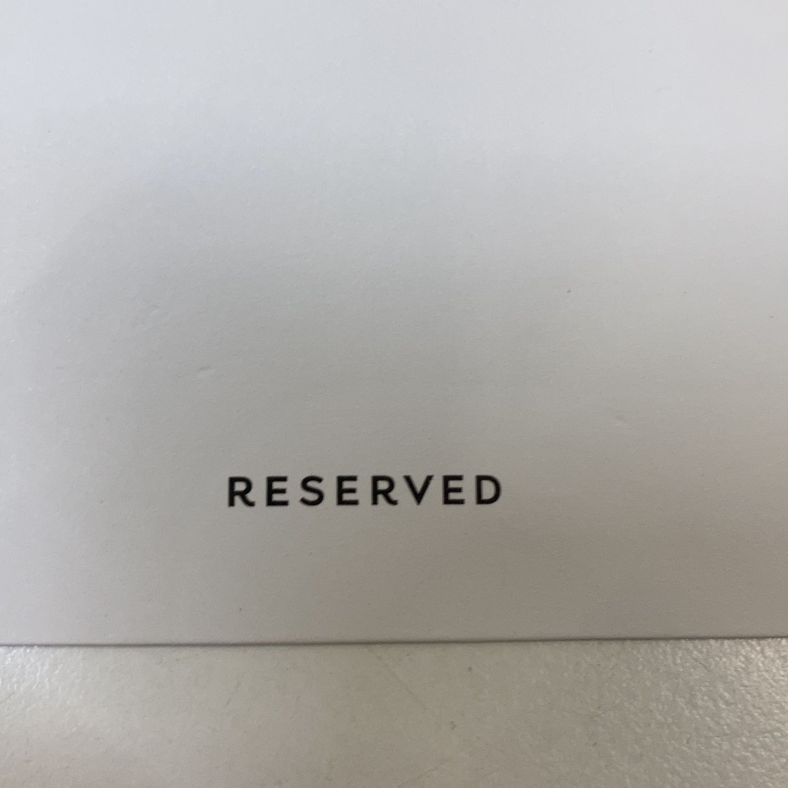 Reserved