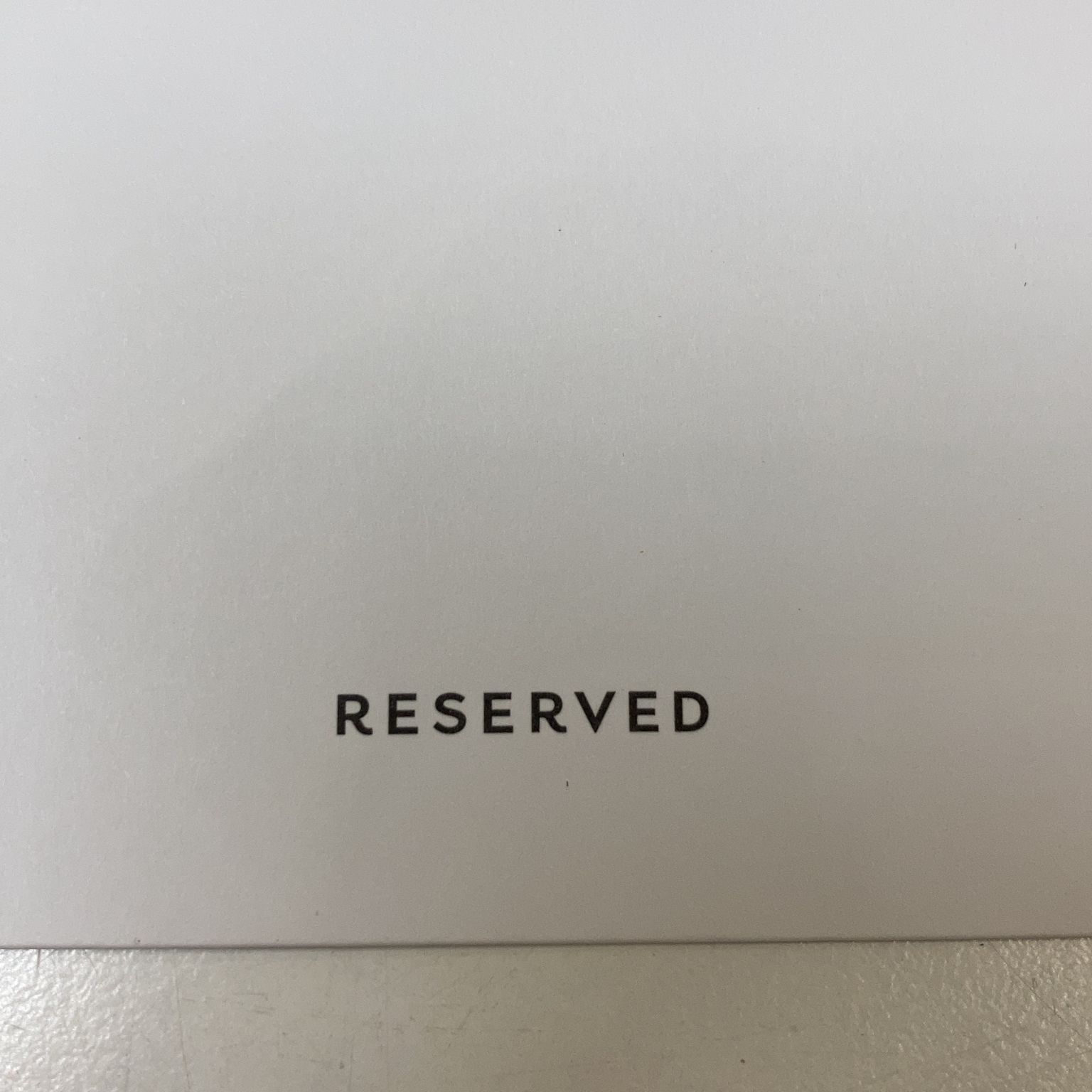 Reserved