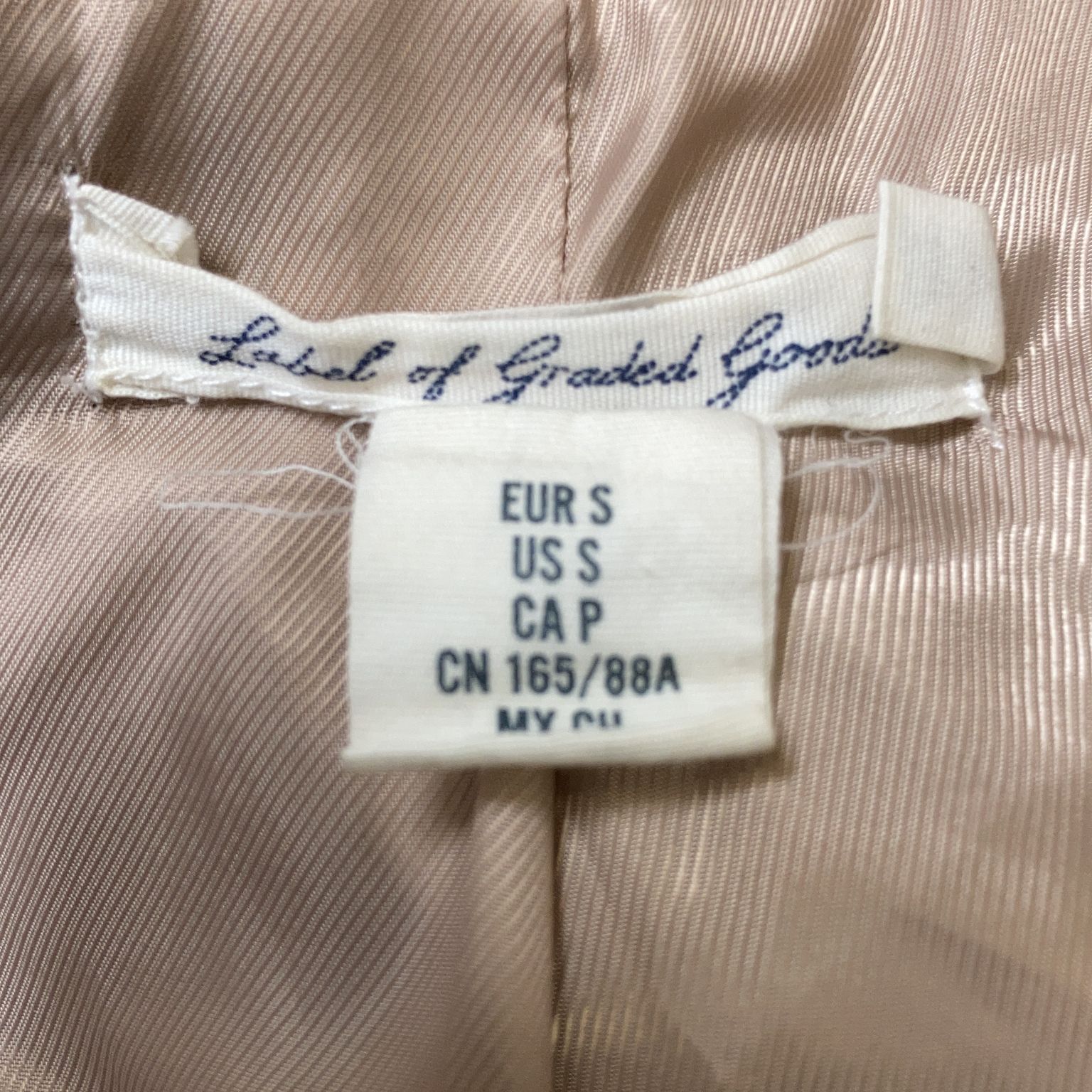 Label of Graded Goods