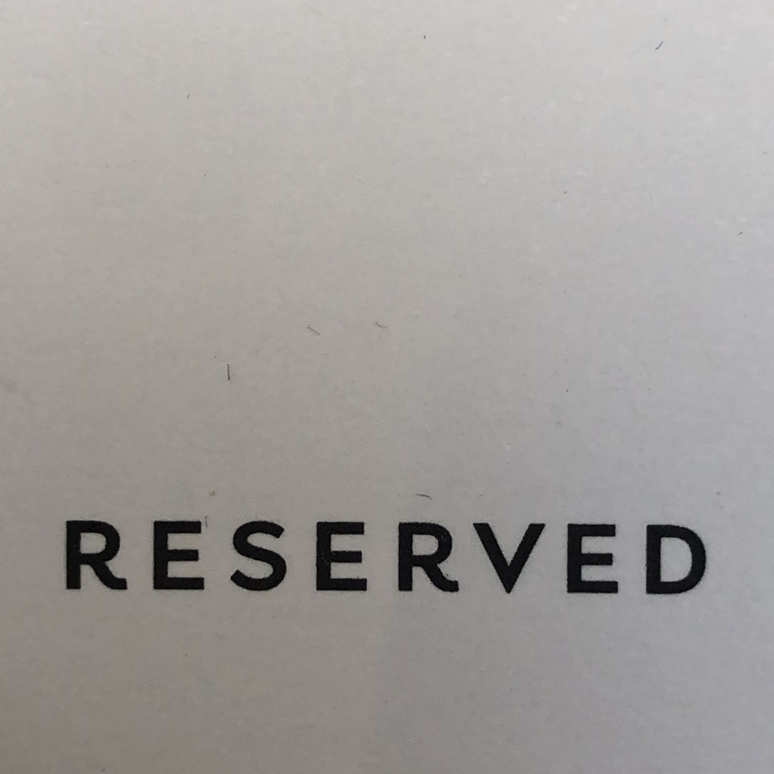 Reserved