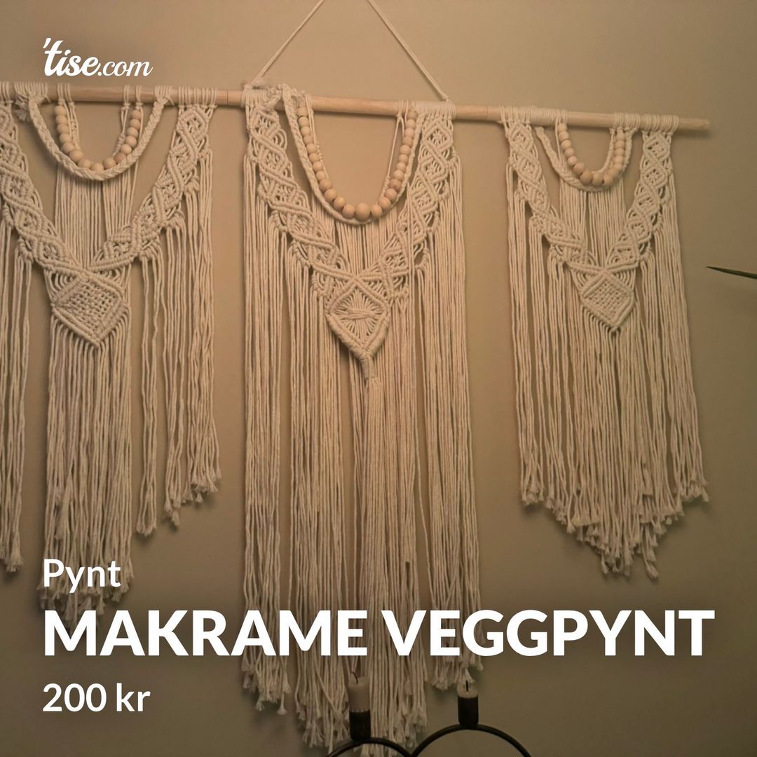 Makrame veggpynt