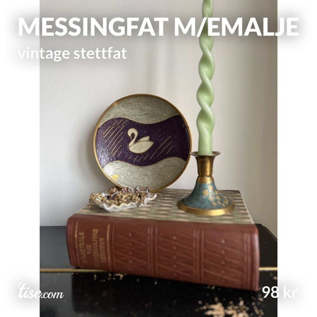 Messingfat m/emalje