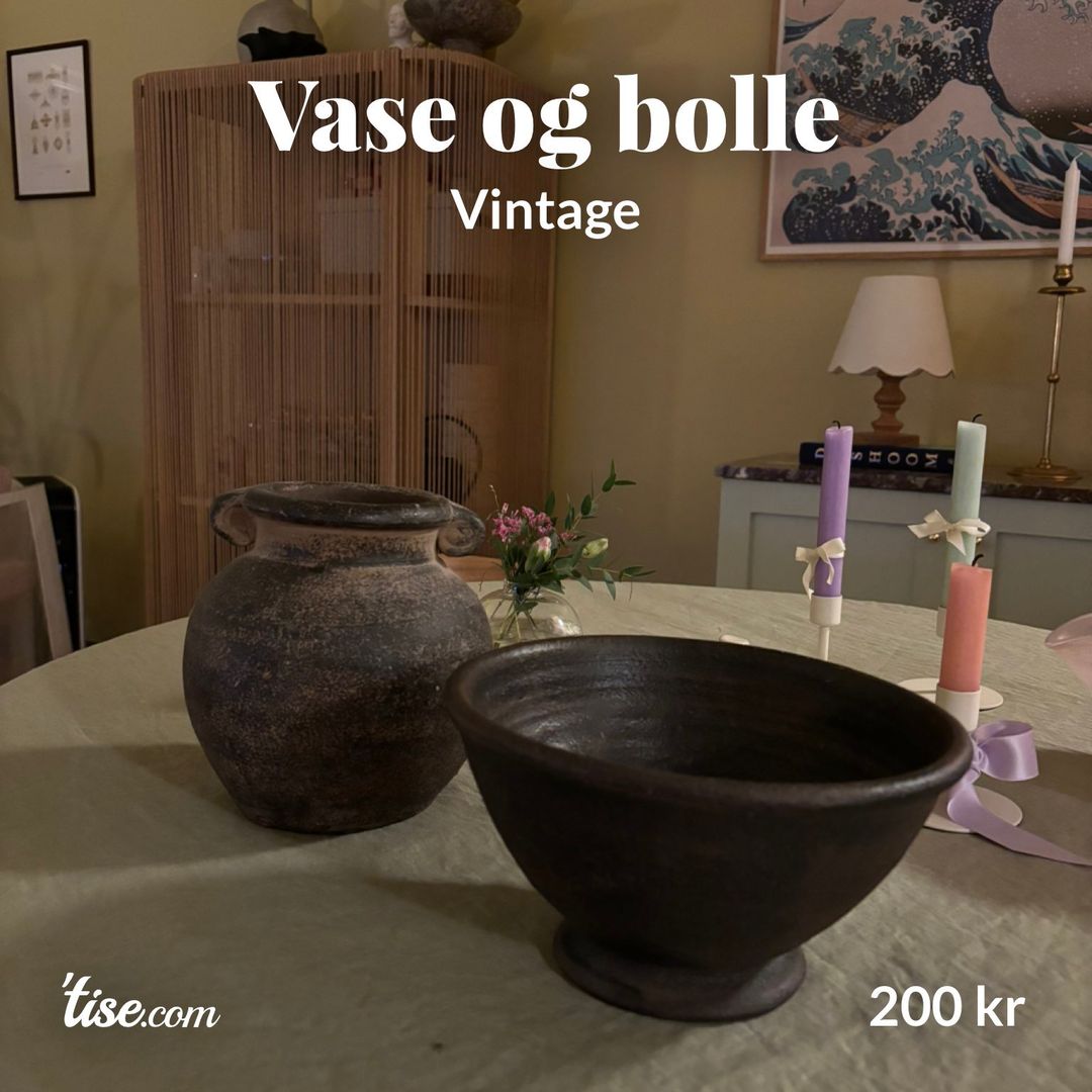 Vase og bolle