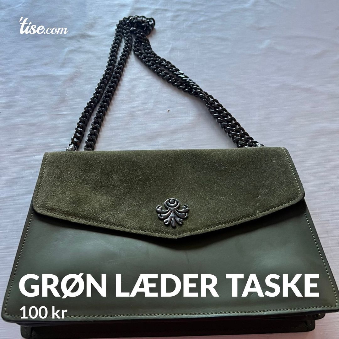 Grøn læder taske