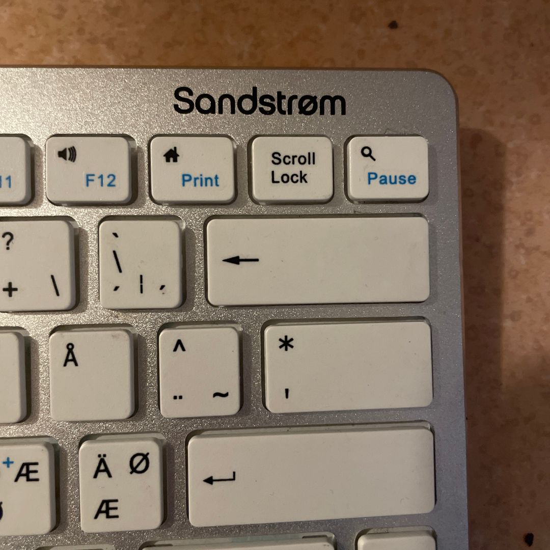 Sandstrøm tastatur