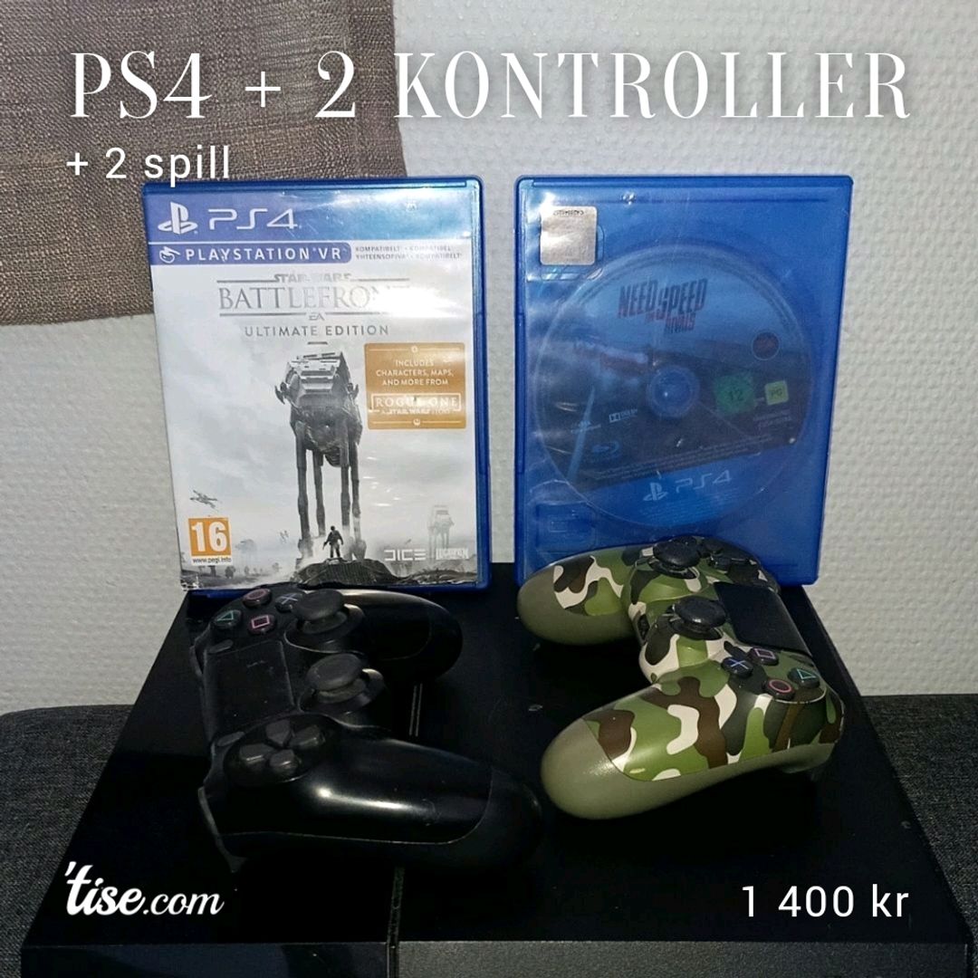 PS4 + 2 Kontroller