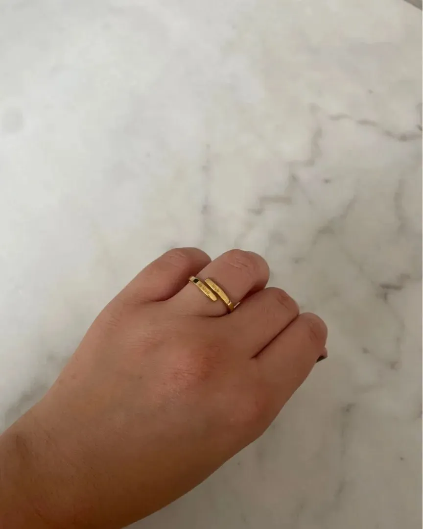 Safira guld ring