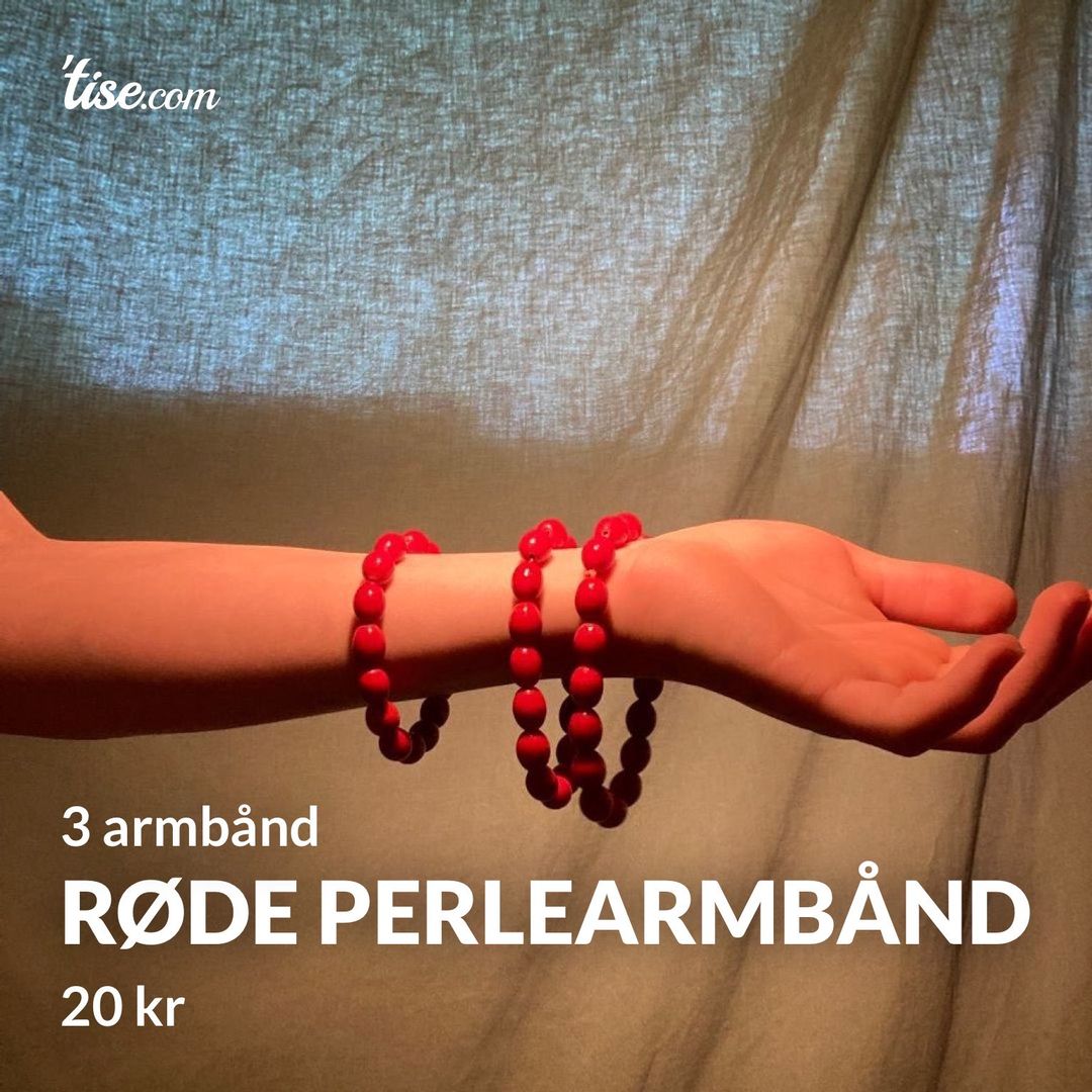 Røde perlearmbånd