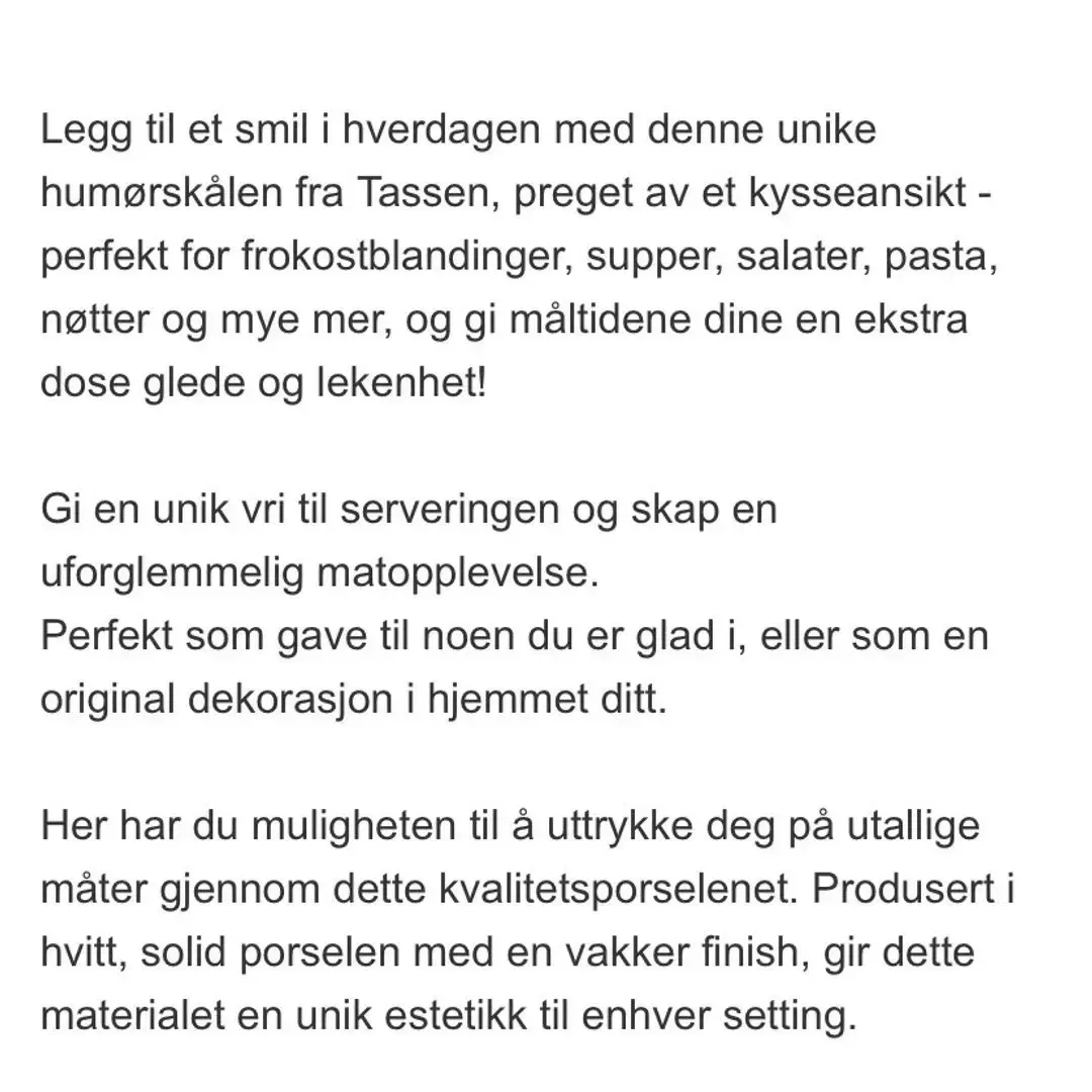 Tassen «kyssing»