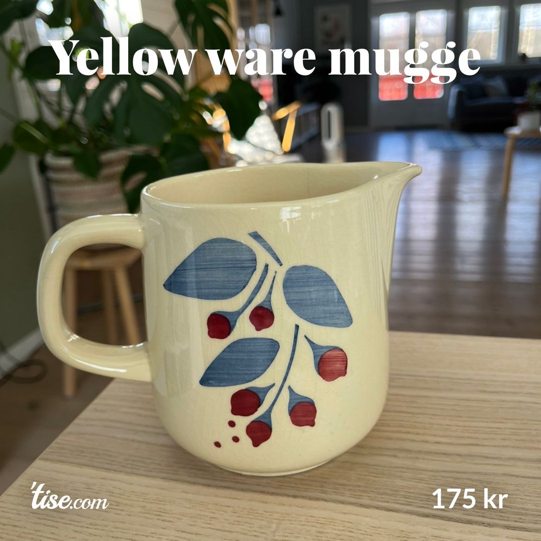 Yellow ware mugge