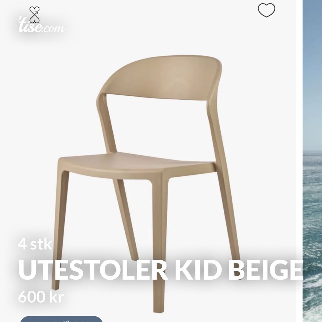 Utestoler KID beige