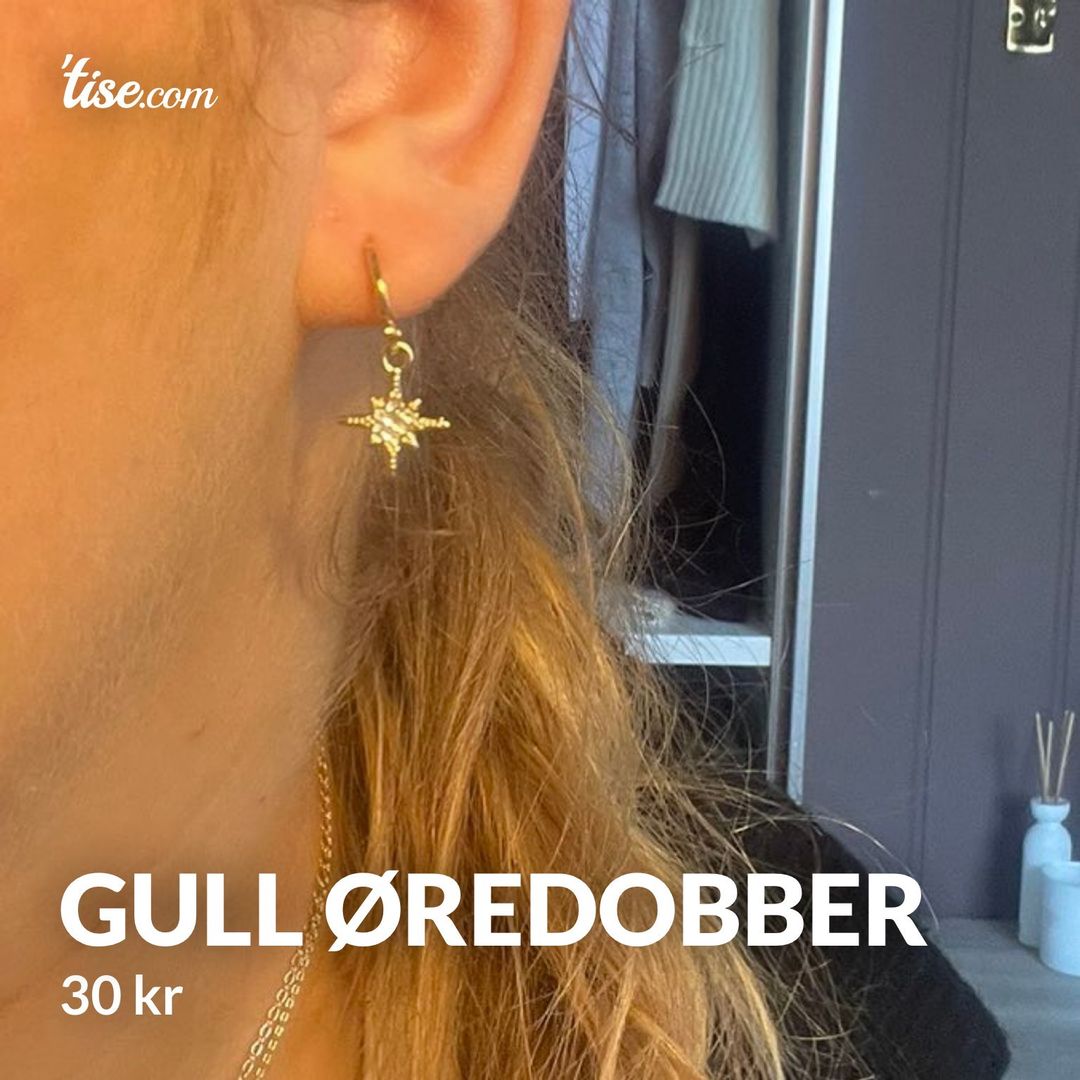 Gull øredobber