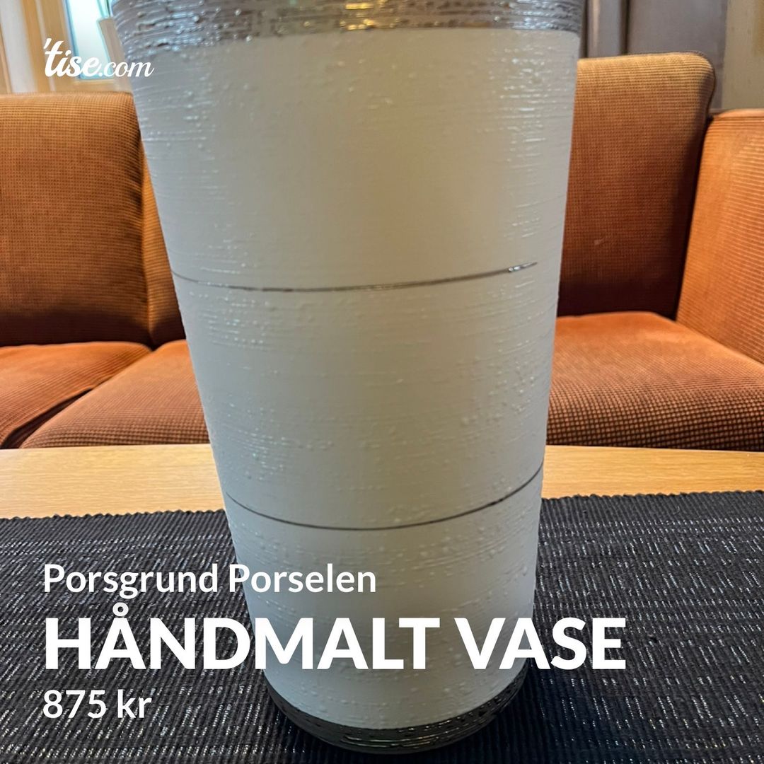 Håndmalt vase